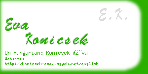 eva konicsek business card